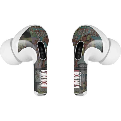 Marvel Classic Comics Iron Man Action Vintage AirPods Skins